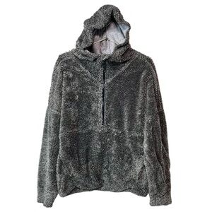 PrAna Silver Spray Grey Permafrost Half Zip Fleece Sherpa Jacket in Women’s Sz L